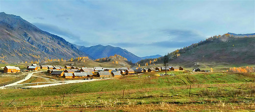 油画里的山庄之禾木-禾木村,喀纳斯湖,新疆