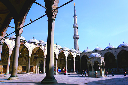 信仰至高无上的蓝色清真寺 Blue Mosque-圣索菲亚教堂-伊斯坦布尔,伊斯坦布尔,土耳其