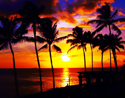 夏威夷日落—原始与古老点亮繁华 （二）-瓦胡岛,美国