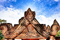 【柬埔寨14日】（4）去暹粒看建筑（女王宫、崩密列、罗洛寺群）