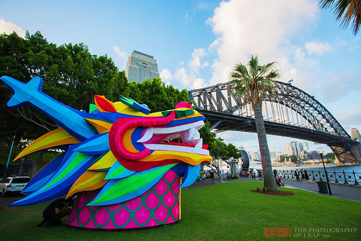 为庆祝中国新年，悉尼歌剧院亮起了中国红-悉尼港,悉尼海港大桥,澳大利亚