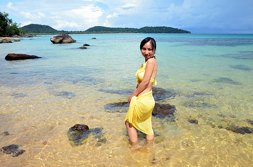 柬埔寨自由行之七-柬埔寨也有海，碧海蓝天高龙岛