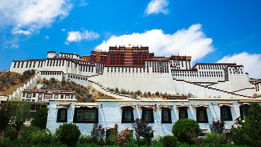 在雪域高原上体验传统的藏族文化-罗布林卡,布达拉宫,拉萨,西藏