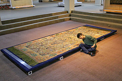 在德黑兰地毯博物馆，看一幅幅百年的老地毯