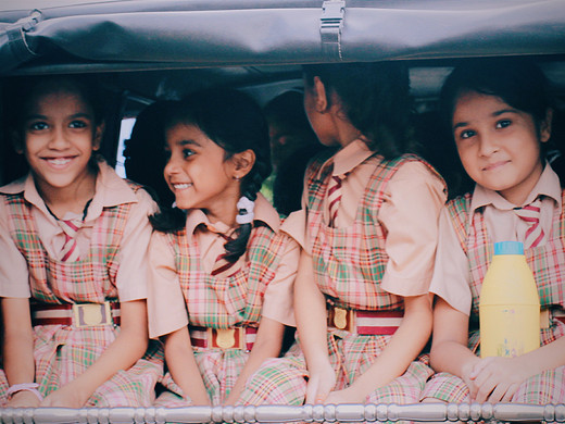 一车校花，摄于印度阿格拉