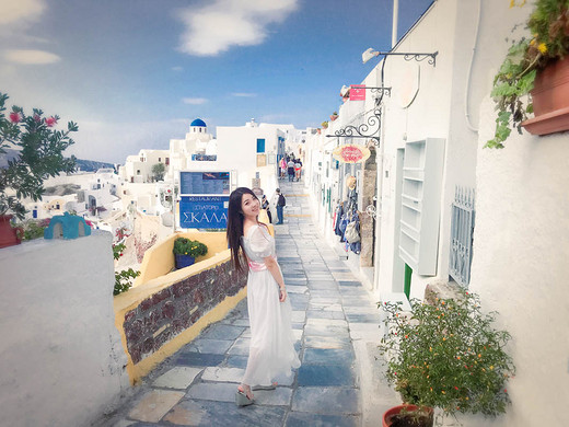 希腊（下）：回到爱开始的地方-卡马利黑沙滩,伊莫洛维里,蓝顶教堂,伊亚,费拉